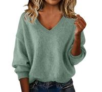 Cashmere Sweaters for Women V Neck Long Sleeve Wool Pullover Tops Soft Cozy Lightweight Knitted Warm Clothes