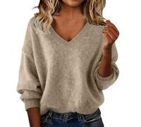 Cashmere Sweaters for Women V Neck Long Sleeve Wool Pullover Tops Soft Cozy Lightweight Knitted Warm Clothes
