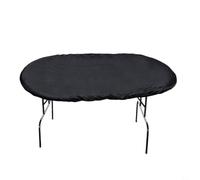 CashMuch 1 funda ovalada para mesa de póquer para mesas de juego de jardín, patio, impermeable, material Oxford 420D con cordón resistente al viento, ajuste 244 x 122 cm (negro)