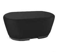 CashMuch 1 paquete de cubierta ovalada para tanque de agua de lluvia exterior, a prueba de polvo, impermeable, costuras reforzadas, color negro, 134,6 x 78,4 x 63,5 cm (210D)