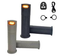 CashMuch 1 par de empuñaduras para manillar de scooter eléctrico con luces intermitentes, para Xiaomi M365, Pro 1S, Pro 2, para Mi3, negro/gris