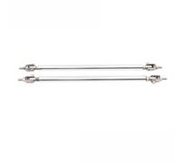 CashMuch 2 soportes ajustables para parachoques delantero de coche, 20 cm, acero inoxidable, para refuerzo de difusor delantero y Rr con articulaciones con bisagras, rojo, negro, azul, plateado