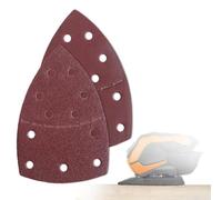 CashMuch 40 hojas de lija con 11 agujeros para lijadora de detalles Bosch PSM 100A, grano mixto 60-800 para madera y metal