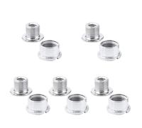 CashMuch 5 pares de pernos de biela para plato, M8 de 2,4 mm, tornillos de manivela de acero compatibles con bicicletas de anillo simple y doble