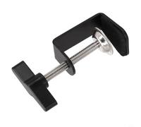 CashMuch Abrazadera de mesa de metal en forma de C para soporte de micrófono, soporte de acero inoxidable duradero con almohadillas protectoras de silicona, 5 cm de altura para una fijación segura