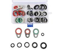 CashMuch Ac System - Kit de juntas de compresor de 60 piezas con 9 tamaños, metal grueso para anillo y goma para reacción de aire acondicionado automotriz