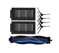 CashMuch Accesorios de aspiradora para Ecovacs para Deebot T50 Pro X9 Pro X11 Pro para Omni T80S: cepillo principal antienredos, 4 cepillos laterales de borde y 2 paños de filtro
