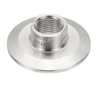 CashMuch Adaptador de triple abrazadera Tc de 2 pulgadas con tercer hembra de 1/2 Npt y virola de 64 mm, accesorio sanitario de acero inoxidable 304 para sistemas de umping hidráulicos neumáticos