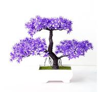 CashMuch Árbol bonsái artificial en maceta, hormiga de simulación Ic, flor falsa para casa y oficina, decoración realista, 20 cm de altura, paquete de 1, color: surtido (rosa/Een/rojo/naranja/amarillo