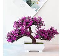 CashMuch Árbol bonsái artificial en maceta, hormigas de pino de imitación para casa y oficina, 18 cm de altura, follaje Ic con aspecto realista, adecuado para sala de estar, jardín