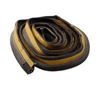 CashMuch Black S - Cuerda para puerta de estufa, 10 mm x 18 mm, hilo de fibra de vidrio de cerámica, resistente al fuego hasta 550 °C, para estufa de leña, horno, Fireace, 2 metros