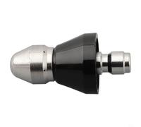 CashMuch Boquilla de drenaje de acero inoxidable de 4 pulgadas, 5000 psi, para tuberías de alcantarillado bloqueadas, herramienta de limpieza de dragado de tuberías de alta presión, conexión de 1/4