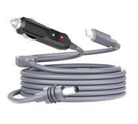 CashMuch Cable de alimentación CC impermeable para mini antena de plato Starlink, 12-24 V 18 AWG con macho, cable negro de 300 cm para coches, camiones, barcos, caravanas, campistas