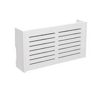 CashMuch Caja de almacenamiento montada en la pared blanca para enrutador WiFi módem y TV Box con diseño de ventilación Organización del hogar