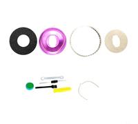 CashMuch Carrete de pesca de aluminio Click Drag para DAIWA CC80 CR80 Sistema de acero inoxidable Anillo de engranaje de resorte de sonido no requiere pegamento