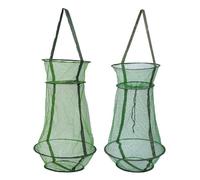 CashMuch Cesta plegable con revestimiento de nailon y trampa para cangrejos con borde de acero suave, equipo de pesca para agua dulce y salada, color verde