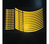 CashMuch Cinta de rayas para llantas de motocicleta de 18 a 21 pulgadas, material reflectante Dal, 12 piezas/juego, para ajuste, azul/Een/amarillo