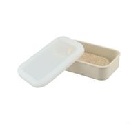 CashMuch Contenedor de jabón de viaje para champú sólido para barras, jabonera de silicona a prueba de fugas con capa de drenaje para barras de 3.8 onzas, color blanco y verde