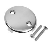 CashMuch Cubierta de desagüe de 8,25 cm con diseño de doble agujero y tornillos, se adapta a la mayoría de bañeras estándar, acabado negro