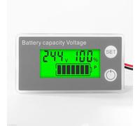 CashMuch Dc8-100V Indicador de capacidad de batería LCD Digital Medidor de voltaje, para litio ternario, ácido Ld y hierro de litio, con calibración ajustable y memoria de apagado