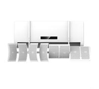 CashMuch Deflector de aire acondicionado multidirección, deflector de viento de 8 hojas, no requiere perforación (básico sin filtro)