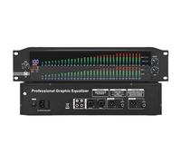 CashMuch Ecualizador gráfico digital dual de 31 bandas con pantalla LCD y control USB para sistemas de audio de escenario, estudio y hogar