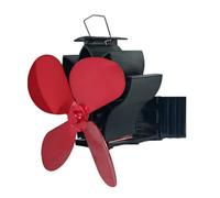 CashMuch Eficiente ventilador Fireace con abrazadera Lotus para una distribución mejorada de Ht con cuatro cuchillas, alimentado térmicamente, construcción de aleación de aluminio