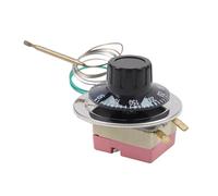 CashMuch Eltric - Interruptor de termostato para horno, controlador de temperatura ajustable de 50 a 400 °C, 250 V, 16 A, 2 pines con cable de 70 cm para cocina, hervidor de agua, caldera y freidora