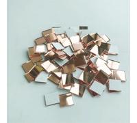 CashMuch Espejo de cristal Ers de 10 mm, 100 unidades, azulejos cuadrados pequeños para pared de bola de discoteca, plata, oro, oro rosa