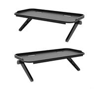 CashMuch Estante de montaje superior de TV de resina ABS para consola de juegos, enrutador, caja de medios, soporte ajustable, ahorro de espacio, negro, 30 cm