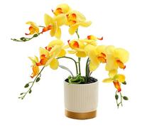 CashMuch Flores artificiales de orquídea mariposa para bonsái, orquídea Phalaenopsis, plantas falsas, arreglos de decoración del hogar y boda