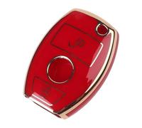 CashMuch Funda protectora para llave de coche para Mercedes-Benz Clase A W176 B W246 C W204 W205 E W212 Gla Glk Glc modelos 2 botones para carcasa de TPU en negro, blanco, rojo, Een