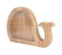 CashMuch Hucha de madera para niños con forma de animal y pulido fino, para enseñar hábitos de ahorro