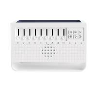CashMuch Humidificador Spker con ruido blanco, luz de llama y aromaterapia, compatible con Bluetooth para relajación del sueño, temporizador de 30/60/120 minutos, brillo ajustable, color blanco