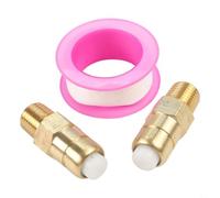 CashMuch Juego de 2 válvulas de liberación térmica de cobre 1/4 NPT para Homelite para lavadora a presión Karcher cabezal de bomba regulador de temperatura al aire libre pieza de limpieza dorada