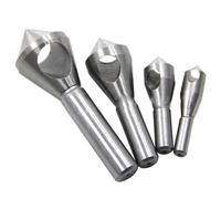 CashMuch Juego de 4 brocas avellanadas de acero de alta velocidad, herramienta de desbarbado y biselado para metal, madera, plástico, rango de tamaño de 2-20 mm con vástago de 6-12 mm de diámetro