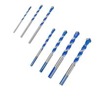 CashMuch Juego de brocas de carburo de 3 a 12 mm para vidrio, azulejos, hormigón, ladrillo, metal y madera, 7 tamaños (3 mm, 4 mm, 5 mm, 6 mm, 8 mm, 10 mm, 12 mm)