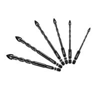 CashMuch Juego de brocas de hormigón con punta de carburo de 4 flautas para vidrio, azulejos, ladrillo, plástico y madera, 6 piezas (4-12 mm)