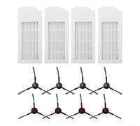 CashMuch Juego de cepillos laterales y filtros de repuesto para ECOVACS DEEBOT N20, N20 Plus, N20 PRO Plus, diseño simple de clic para limpieza de esquinas