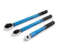 CashMuch Juego de llaves dinamométricas ajustables de 1/4 pulgadas, 5-25 Nm, 3/8 pulgadas 10-60 Nm, 1/2 pulgada 20-220 Nm, juego de llaves dinamométricas cuadradas de 3 piezas para automoción