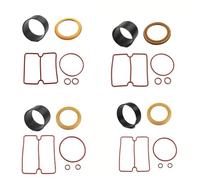 CashMuch Kit de cilindro de pistón de manguito de compresor de aire silencioso sin aceite con 4 sellos de goma de nitrilo para anillo, juego de 6 piezas