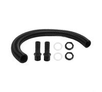 CashMuch Kit de conexión de tubería de conexión de agua desviador de lluvia, kit de extensión de tubería de 50 cm, manguera de conección, 2 arandelas, 2 tuercas, 2 conectores para accesorios, 2