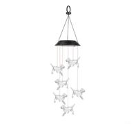 CashMuch Luz solar ahorro de energía del carillón del viento, ornamento colgante impermeable para el jardín