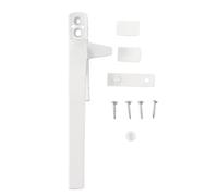 CashMuch Mango plano externo de aleación de aluminio para mano izquierda y derecha para ventana con bloqueo, apertura y apertura segura, movimiento giratorio clásico, color blanco