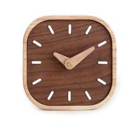 CashMuch Mesa pequeña de madera maciza de nogal negro, mesita de noche silenciosa, para sala de estar, dormitorio, estudio, 13,4 x 13,4 x 2,5 cm