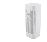 CashMuch Mini enfriador de aire USB C con 3 velocidades y luz nocturna, ventilador de escritorio portátil para el hogar y la oficina, color blanco