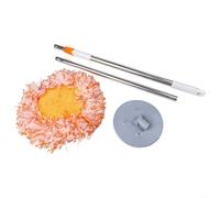 CashMuch Mopa de limpieza ajustable giratoria de 360° con mango telescópico extensible, uso húmedo y seco para paredes, suelos, vidrio, esquinas, grietas y coches, abdominales y