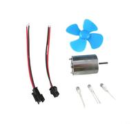CashMuch Motor de DC del equipo del generador de energía eólica con cuatro cuchillas para proyectos alternativos de la energía de DIY 6-9V