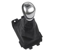 CashMuch Palanca de cambios para Ford Osport 2013-2017, cubierta de perilla de cambio de transmisión manual con construcción ABS + Lther, negro y plateado