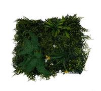 CashMuch Paneles decorativos de pared de flores de 50 x 50 cm, vegetación artificial resistente a los rayos UV, para jardines interiores y exteriores, pared viva de bajo mantenimiento (C)